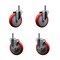 Service Caster Regency 460EC26 EC-26 5'' Replacement Caster Set with Brakes, 4PK REG-SCC-GR20S514-PPUB-RED-845-2-TLB2 - alternate 1